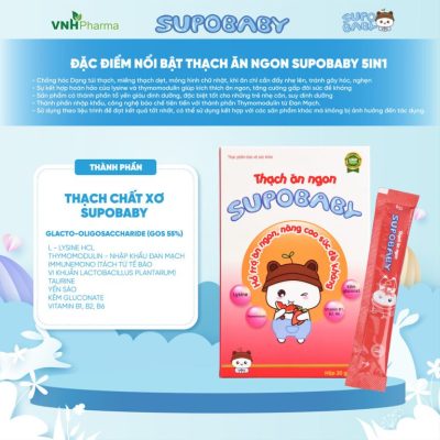 Combo 2 hộp SUPOBABY ( Thạch CHẤT XƠ và Thạch ĂN NGON )