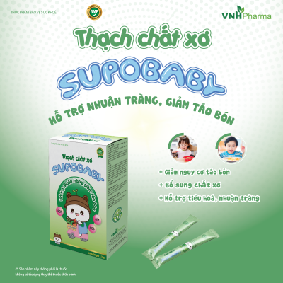 Thạch chất xơ Supobaby – Sản phẩm đặc chế dành riêng cho trẻ táo bón